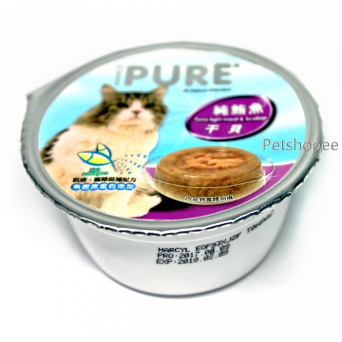 Pure貓咪巧鮮杯80g-鮪魚+干貝