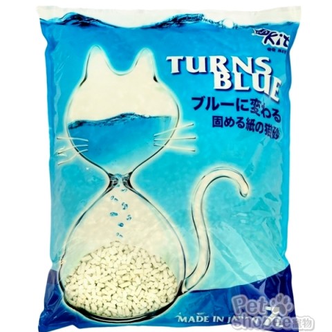 日本QQKit 凝結紙貓砂-變藍色7L