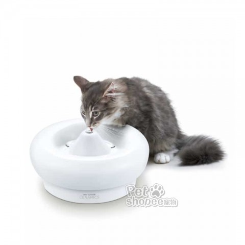 Gex 貓用陶瓷抗菌飲水機-1.5公升