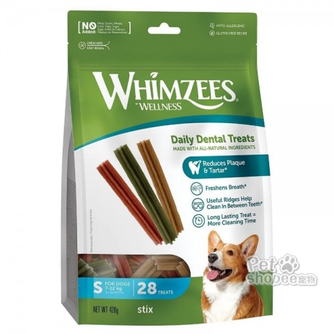 Whimzees 唯潔 六角長條型潔牙骨